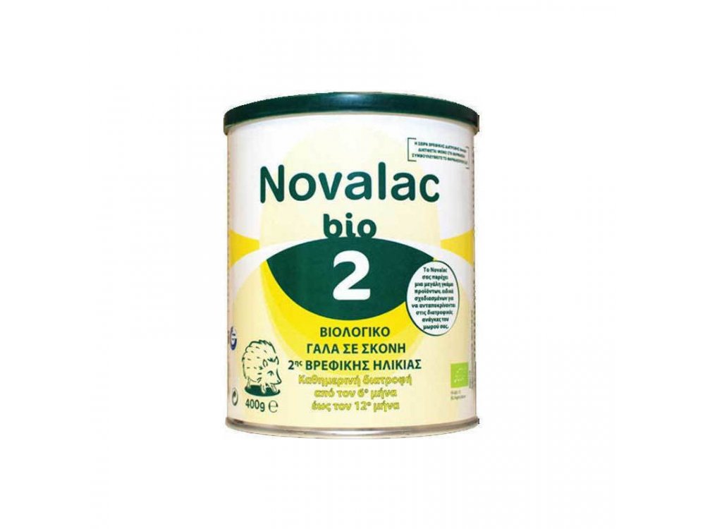 Novalac Bio 2 Βιολογικό Γάλα σε Σκόνη 2ης Βρεφικής Ηλικίας από τον 6ο ως 12ο μήνα, 400gr