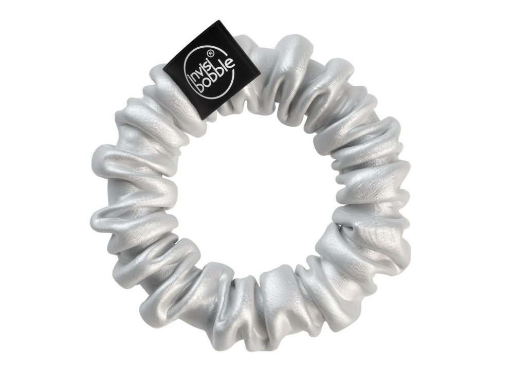 Invisibobble Sprunchie Slim Bella Chrome Rose Gold & Grey, Λαστιχάκι για Μαλλιά Υφασμάτινης Υφής, 2τμχ