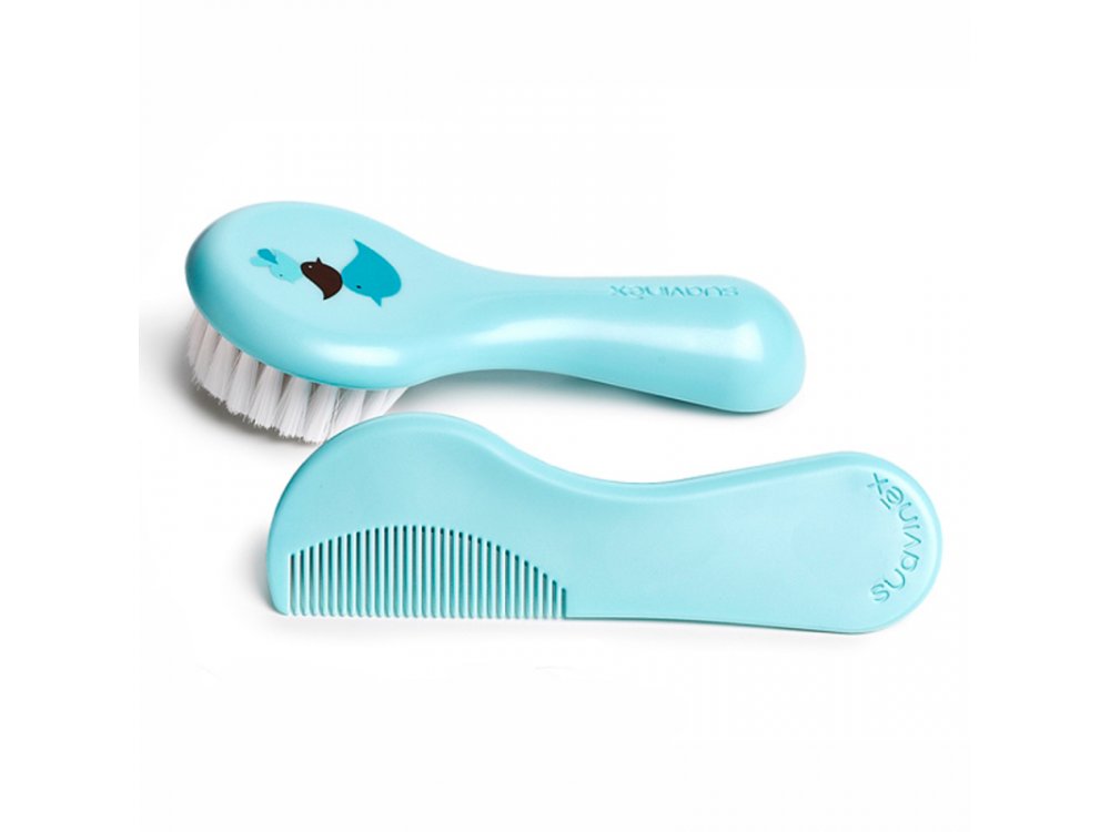 Suavinex Βρεφική Βούρτσα & Χτένα, Χρώμα Aqua Blue