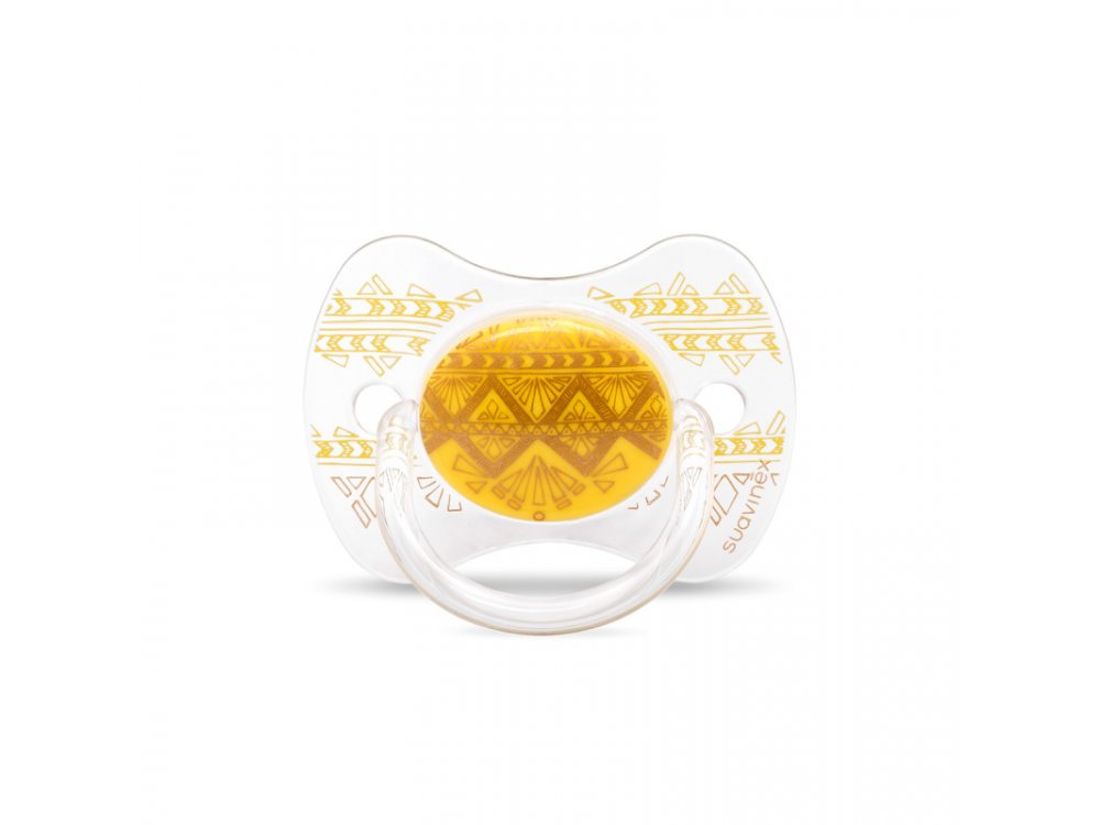 Suavinex Πιπίλα Σιλικόνης Φυσιολογική 18m+, H.Couture Yellow