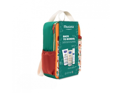 Mustela Back to School με Detangling & Nourishing Παιδικό Κρεμώδες Σαμπουάν για Μακριά ή Σγουρά Μαλλιά, 200ml, Παιδική Κρέμα Μαλλιών για Μακριά ή Σγουρά Μαλλιά, 200ml & Τζελ Άρνικας με Βιολογική Καλέντουλα, 100ml & Δώρο Σχολική Τσάντα, 1τεμ, 1σετ