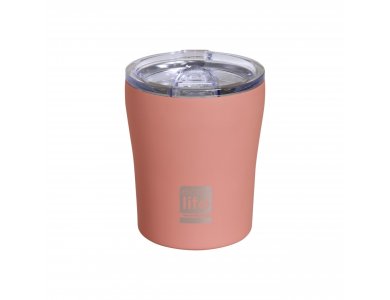 Eco Life Θερμός Ποτήρι Ανοξείδωτο Ροζ Ματ 300ml
