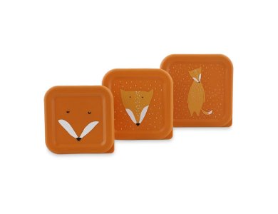 Trixie Nesting Snack Boxes Mrs. Fox, Σετ 3 Παιδικά Ταπεράκια, 3τμχ