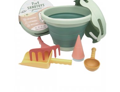 Munchkin 7 in 1 Sandtoys, Κουβαδάκι - Σε Χρώμα Πράσινο, 1τμχ