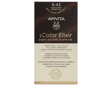 Apivita My Color Elixir N6.43 Ξανθό Σκούρο Χάλκινο Μελί 50 & 75ml
