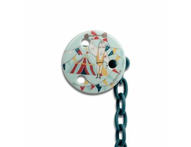 Suavinex Στρογγυλό Κλιπ Πιπίλας, Strong Man με Αλυσίδα 0m+