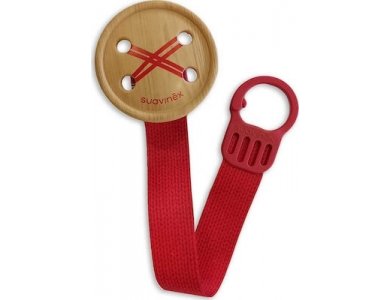 Suavinex Κλιπ Πιπίλας με Κορδέλα Meaningful Life ,Κόκκινη