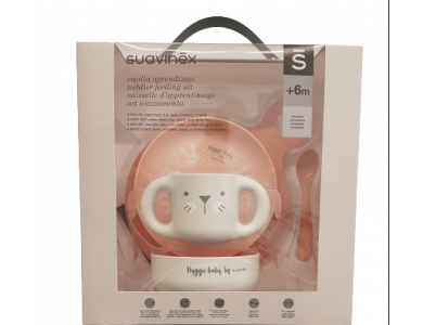 Suavinex Παιδικό Σετ Φαγητού, Feeding Set Girl, Pink 6m+