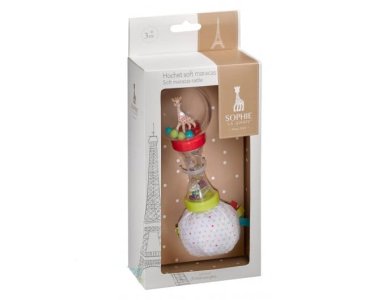 Sophie la Girafe Soft Maracas Rattle, Μαλακή Μαράκα Κουδουνίστρα, 1τμχ