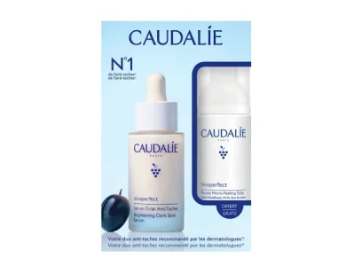 Caudalie Vinoperfect Duo Serum Λάμψης 30ml  & Micropeel Foam για Πανάδες 50ml, 1 Σετ 2τμχ