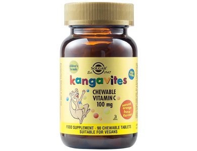 Solgar Kangavites Vitamin C 100mg, 90chew.tabs