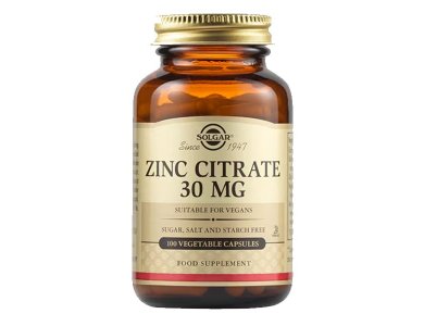 Solgar Zinc Citrate 30mg, 100veg.caps
