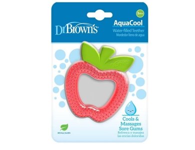 Dr. Brown's Aqua Cool, Δροσιστικός Κρίκος Οδοντοφυίας Μήλο από Σιλικόνη 3m+, 1τεμ