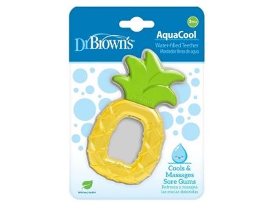 Dr. Brown's Aqua Cool Δροσιστικός Κρίκος Οδοντοφυίας Ανανάς από Σιλικόνη 3m+, 1τμχ