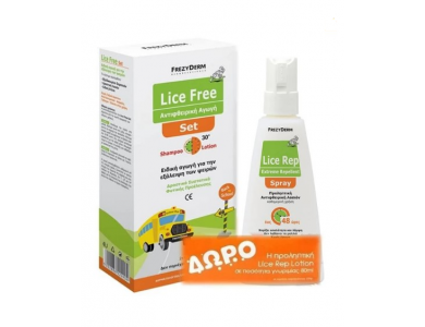 Frezyderm PROMO Lice Free Set Αντιφθειρική Αγωγή Σαμπουάν, 125ml & Λοσιόν, 125ml & ΔΩΡΟ Lice Rep Spray Extreme, 80ml