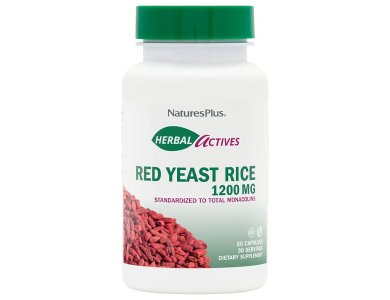 Natures Plus Red Yeast Rice 1200mg, Συμπλήρωμα διατροφής από μαγιά κόκκινου ρυζιού, 60vcaps