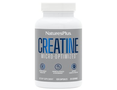 Natures Plus Creatine Monohydrate για Ενίσχυση της Απόδοσης & της Μυϊκής Δύναμης 120 Κάψουλε