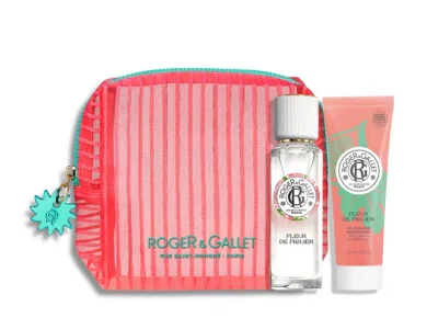 Roger & Gallet με Άρωμα Ευεξίας Fleur de Figuier 30ml & Ευεργετικό Αφρόλουτρο Fleur de Figuier 50ml, Δώρο Νεσεσέρ 1 Τεμάχιο