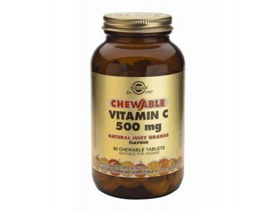 Solgar Vitamin C 500 mg Chewable 90tabs  (γεύση πορτοκάλι)