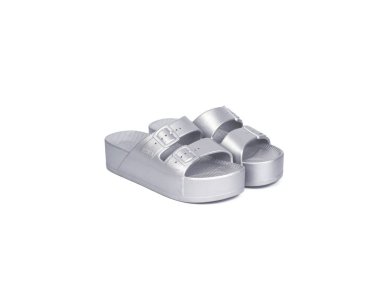 Freedomoses Γυναικεία Slide Πλατφόρμα, Fancy High Silver, No39-40