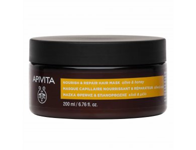 Apivita Μάσκα Θρέψης & Επανόρθωσης Μαλλιών με Ελιά & Μέλι Repair Hair Mask 200ml