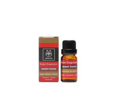 Apivita Essential Oil Sweet Home Μίγμα Αιθερίων Ελαίων με Πορτοκάλι, Κανέλλα & Γαρύφαλο, 10ml