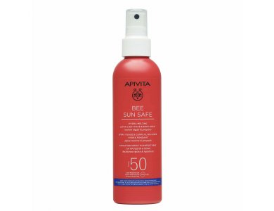 Apivita Bee Sun Safe Hydra Melting Ultra Light Face & Body Spray Ενυδατικό Αντιηλιακό Προσώπου Σώματος με Θαλάσσια Φύκη & Πρόπολη SPF50, 200ml