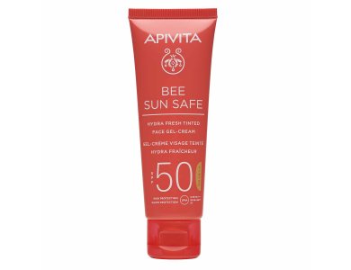 Apivita Bee Sun Safe Hydra Fresh Ενυδατική Κρέμα Gel Προσώπου με Χρώμα SPF50, 50ml