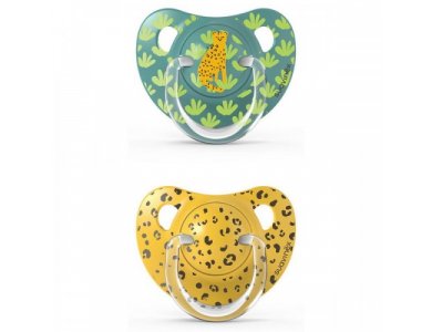 Suavinex Ανατομική Πιπίλα Σιλικόνης, Jungle Green 18m+ 2τμχ