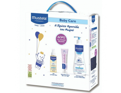 Mustela Set Baby Care Gentle Cleansing Gel 500ml + Κρέμα Αλλάγής Πάνας VBC1-2-3 50ml + Λάδι για Μασάζ 100ml + Δώρο Νεσεσέρ Mustela