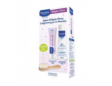Mustela Set Diaper Care Vitamin Barrier Cream 100ml & Gentle Cleansing Gel 200ml & Δώρο Απαλή Βούρτσα 1τμχ