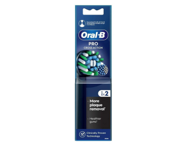 Oral-B Cross Action Black Edition Clean Maximiser Ανταλλακτικές Κεφαλές, 2τεμ