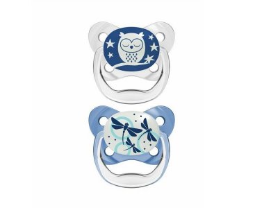 Dr. Brown's Prevent Πιπίλα Νύχτας με Θηλή Σιλικόνης 0-6m, 2τμχ