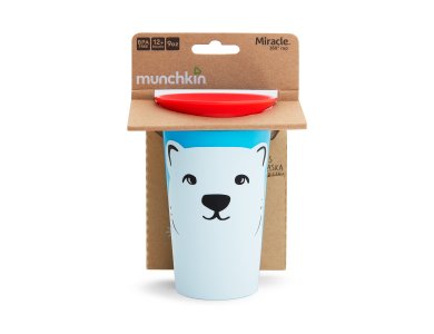 Munchkin Miracle 360° Sippy Cup 12m+ Polar Bear, Εκπαιδευτικό Κύπελλο-Ποτήρι με καπάκι, 266ml