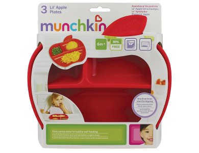 Munchkin Σετ 3 Πιατάκια Apple Plates, 6m+