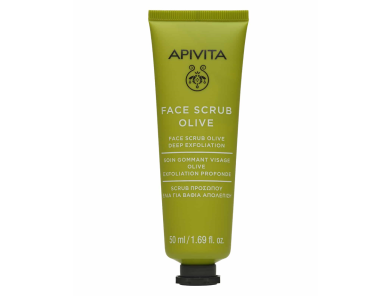 Apivita Face Scrub With the Olive, Βαθιάς Απολέπισης με Ελιά, 50ml