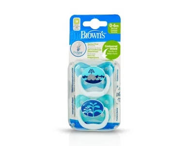 Dr. Brown's Prevent Ορθοπεδική Πιπίλα Πεταλούδα για Μωρά 0-6 μηνών, 2τμχ