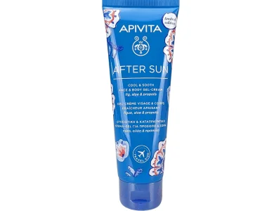 Apivita After Sun Travel Size Limited Edition, Δροσιστική & Καταπραϋντική Κρέμα-Gel Για Πρόσωπο & Σώμα, 100ml