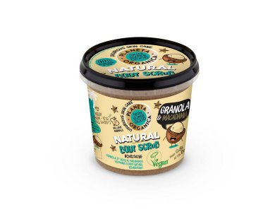 Organic Shop Skin Super Good, Φυσικό Απολεπιστικό Σώματος «Granola & Macadamia», για Θρέψη, 360ml