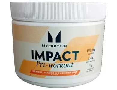 Myprotein Impact Pre Workout, Συμπλήρωμα με γεύση φρούτων, 150gr