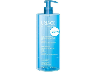 Uriage Promo -20% Extra-Rich Dermatological Gel Τζελ Καθαρισμού για Ευαίσθητες Επιδερμίδες, 500ml