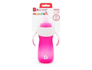 Munchkin Gentle Transition Cup, Κύπελλο Εκπαίδευσης Ροζ 9m+, 300ml