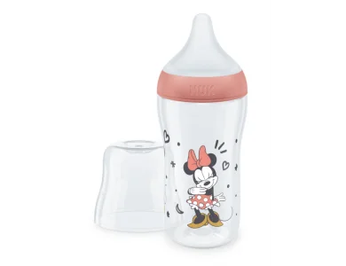 Nuk Perfect Match Disney, Πλαστικό Μπιμπερό με Δείκτη Ελέγχου Θερμοκρασίας 3m+, 260ml