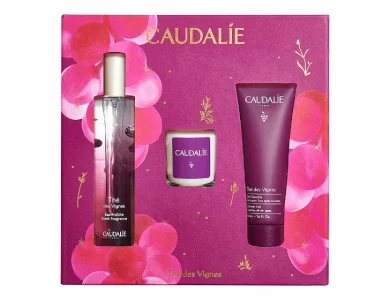 Caudalie X-Mas Des Vignes, Γυναικείο Σετ με Fresh Fragrance Άρωμα 50ml & Αφρόλουτρο 50ml & Scented Κερί 35g