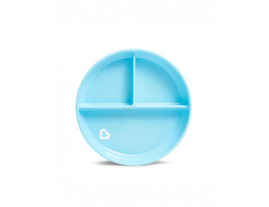 Munchkin Παιδικό Πιάτο με Βεντούζα Γαλάζιο, Suction Plate 6m+, 1τμχ