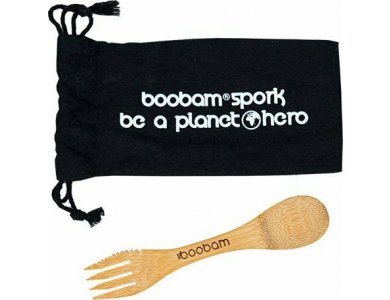 Boobam Συνδυασμός 3σε1 από Πηρούνι-Κουτάλι-Μαχαίρι από Φυσικό Bamboo Υψηλής Ποιότητας