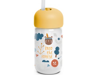 Suavinex Παγούρι με Καλαμάκι Forest Yellow 18m+ 340ml