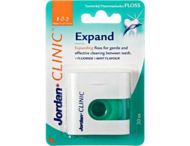 Jordan Clinic Expand Floss, Οδοντικό Νήμα, 30m