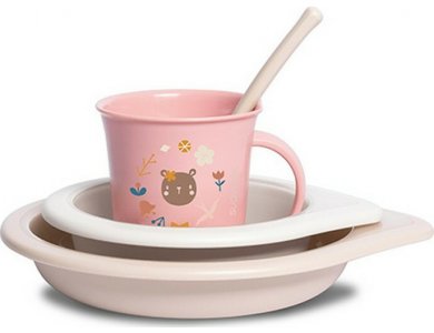 Suavinex Παιδικό Σετ Φαγητού, Toddler Feeding Set Girl, Forest, 6m+