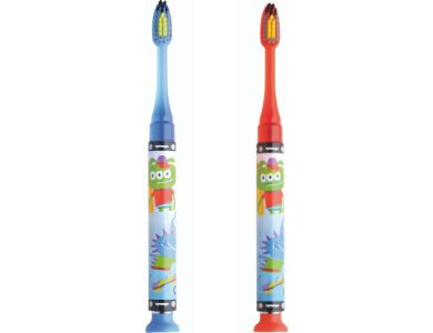 Gum Promo 1+1 Junior Light Up 5+ Years, Παιδική Οδοντόβουρτσα Μπλε και Κόκκινο, 2τμχ